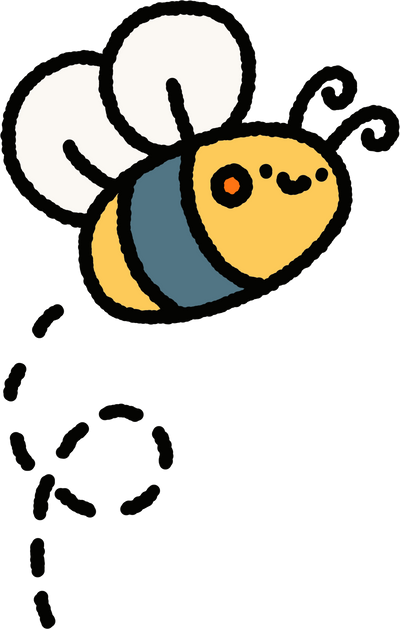 cute bee doodle