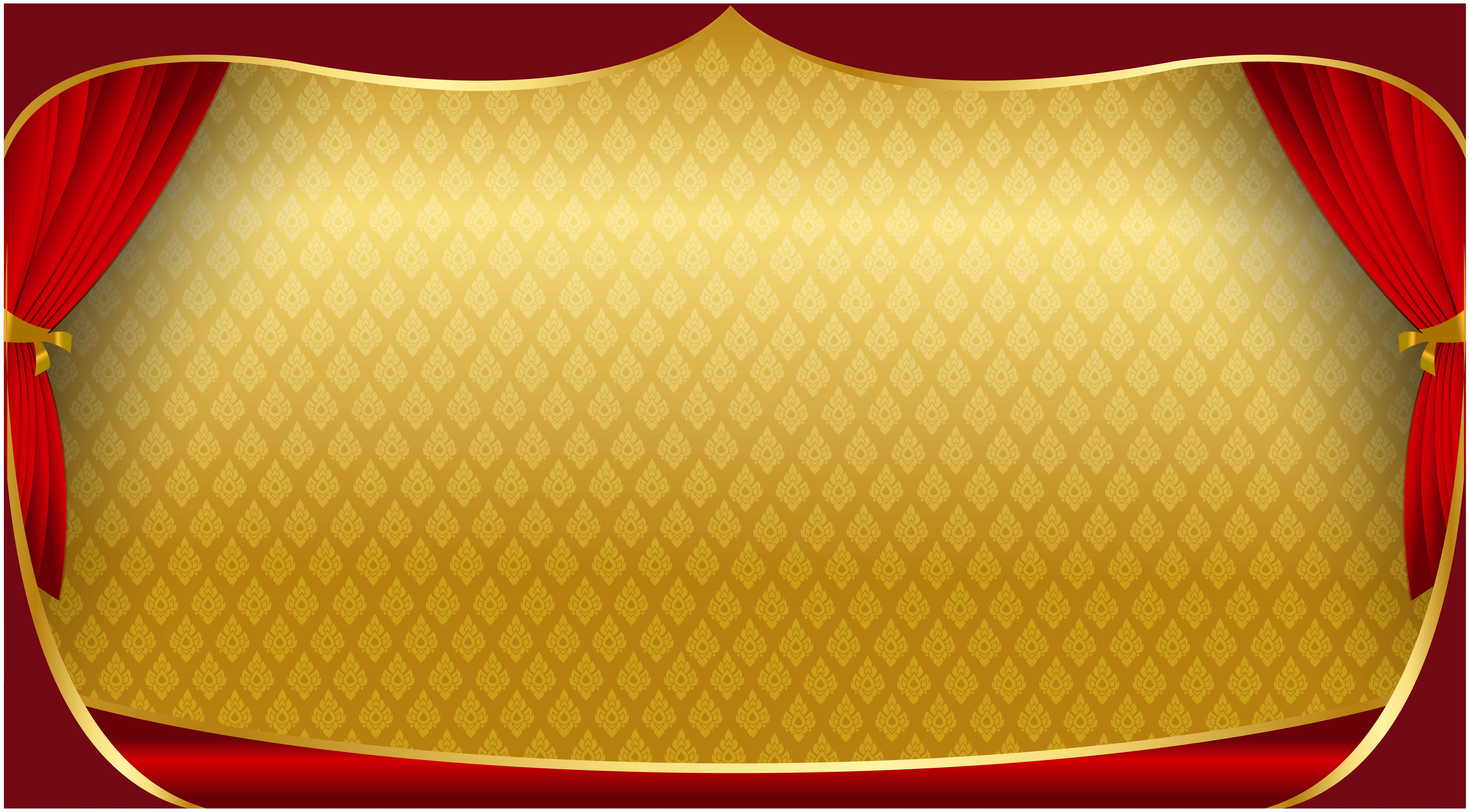 Thai pattern stage backdrop with curtain for decoration vector illustration