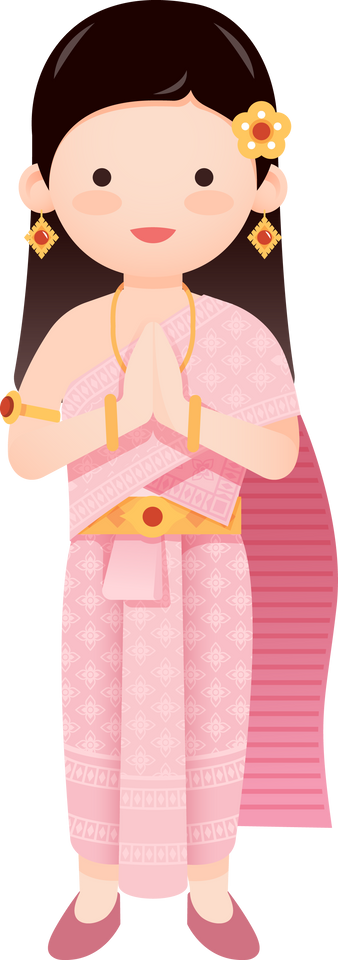 Girl in Thai national costume